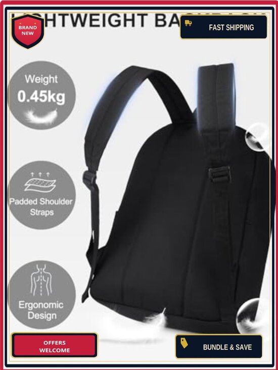 Lightweight Water Resistant Backpack with Bottle Pockets for School Travel main image 5